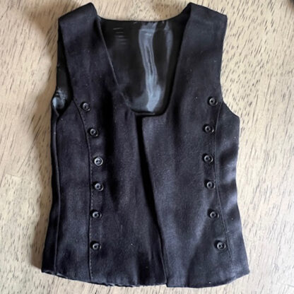 bjd boutique sd gray shirt suede vest