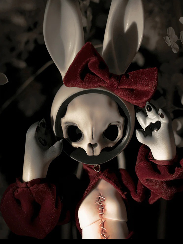 coral reef bjd red rabbit