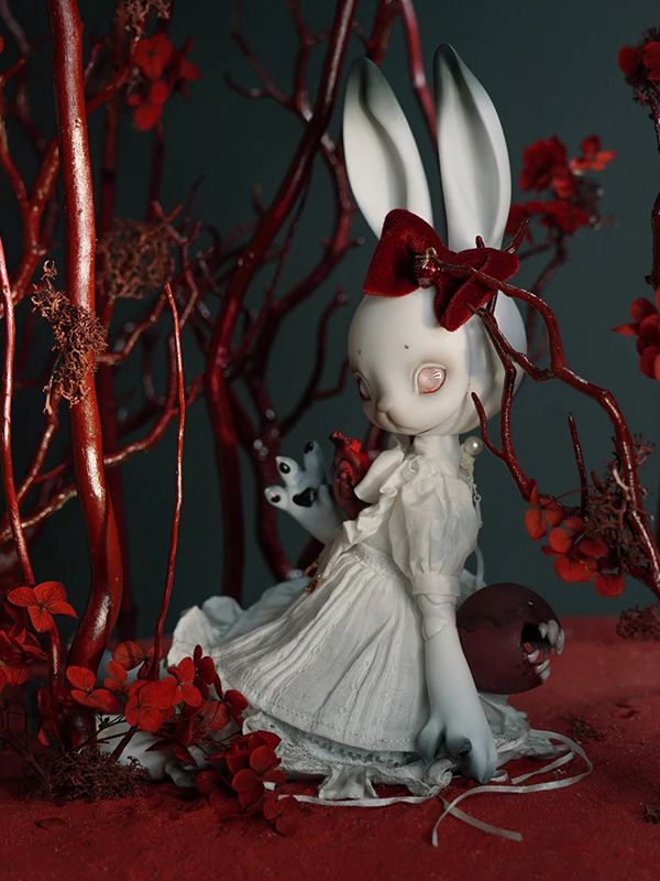 coral reef bjd white rabbit