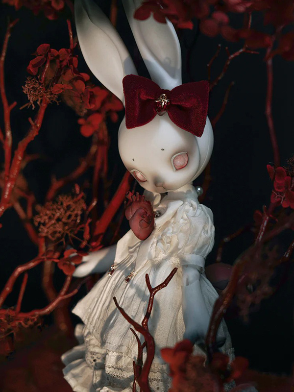 coral reef bjd white rabbit