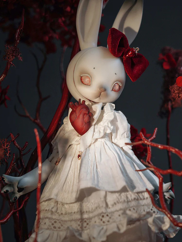 coral reef bjd white rabbit
