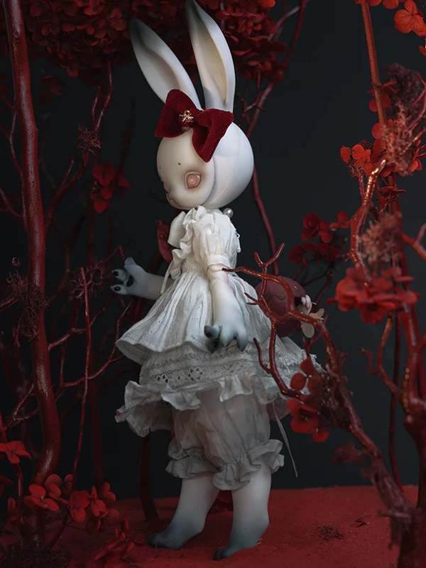 coral reef bjd white rabbit