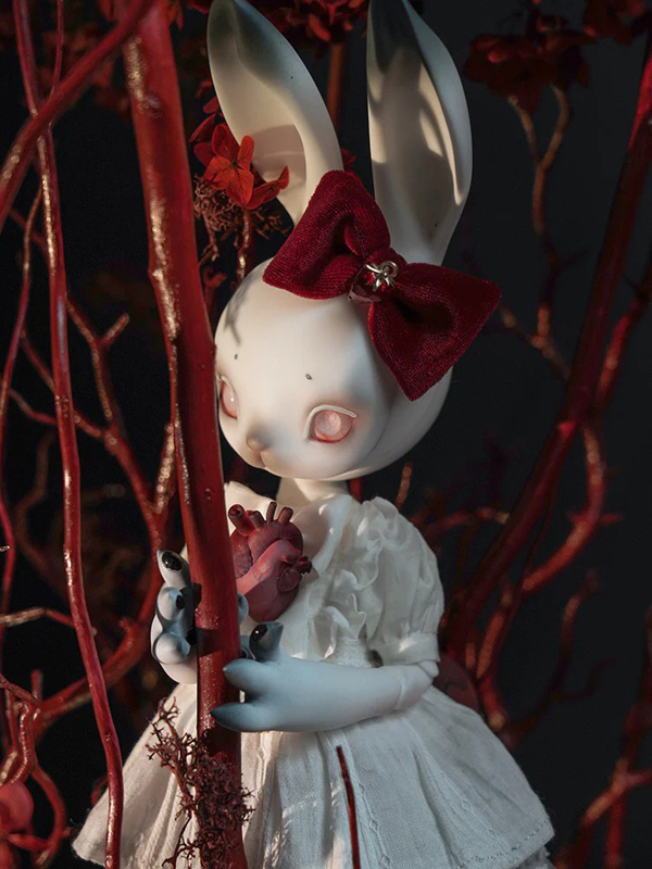 coral reef bjd white rabbit