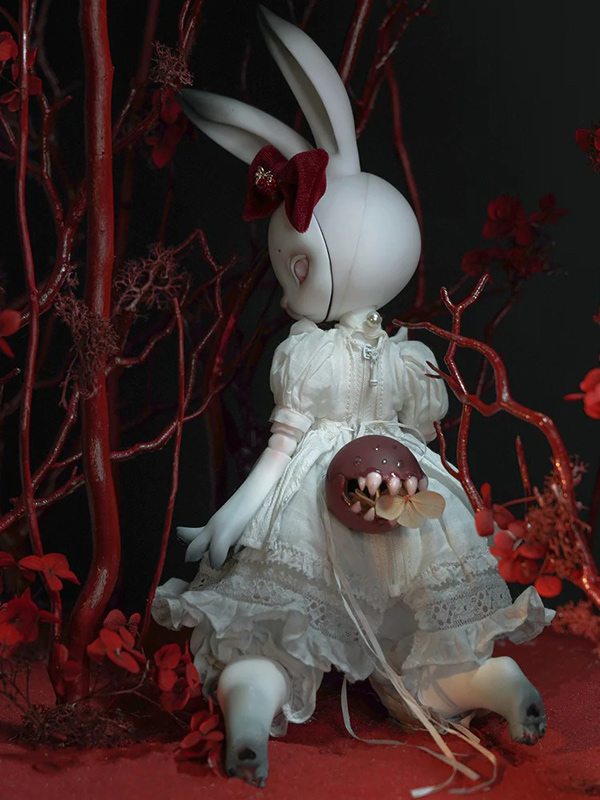 coral reef bjd white rabbit