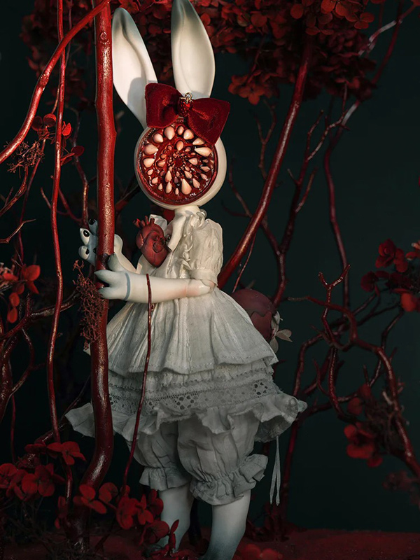 coral reef bjd white rabbit