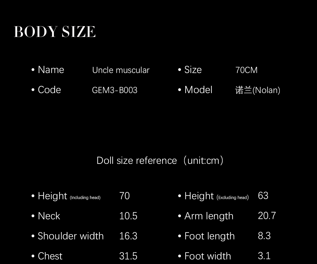gem 70cm male body