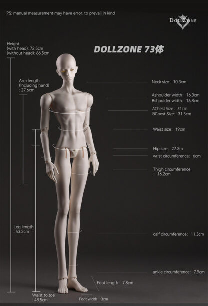 doll zone sd male body b73-002