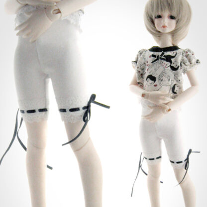 dollmore msd white lace trim shorts