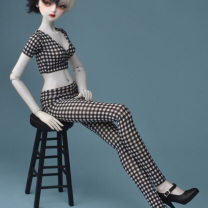 dollmore sd black white check leggings