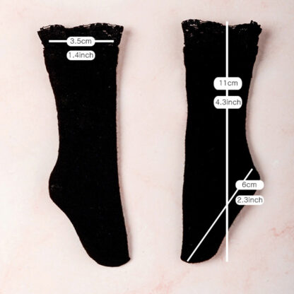 dollmore sd lace top black ankle sock