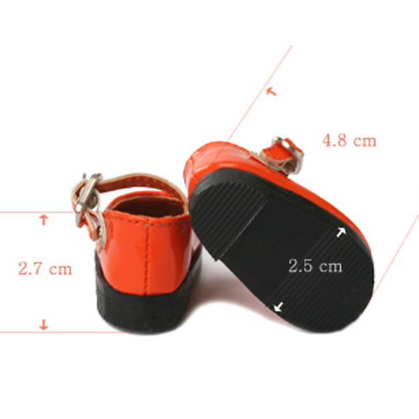dollmore yo sd basic mary janes orange enamel