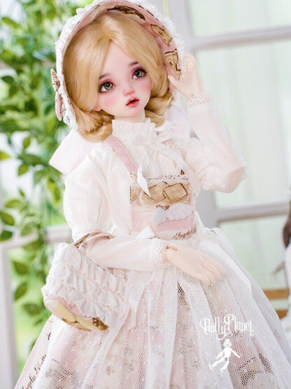 dolly planet msd white pink garden dress