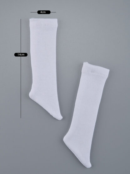 dollmore msd loose ribbed white socks