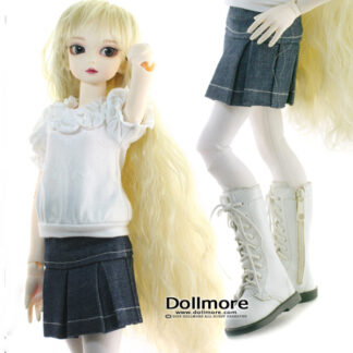 dollmore msd pleated jean skirt