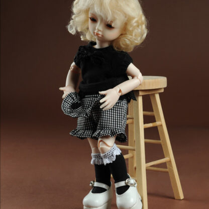 dollmore yo cera black check shorts