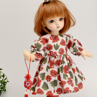 dollmore yo sd red flowers dress