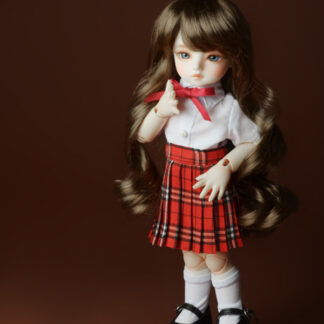 dollmore yo sd red pleated skirt