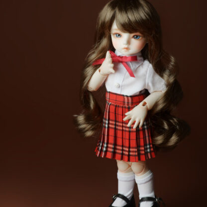 dollmore yo sd red pleated skirt