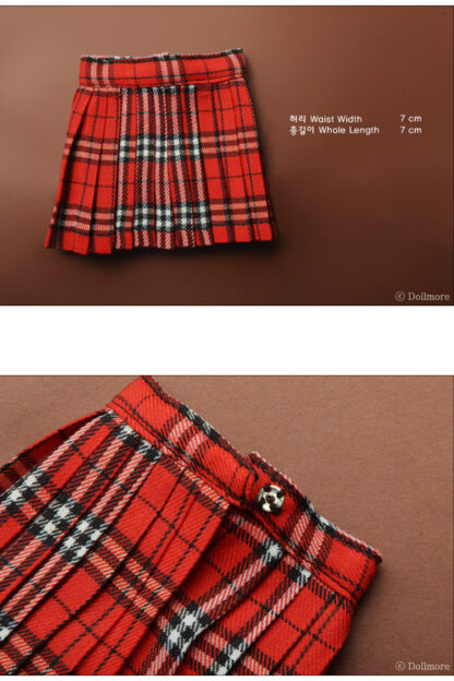 dollmore yo sd red pleated skirt