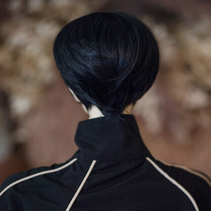 leekeworld soft cut real black art wig
