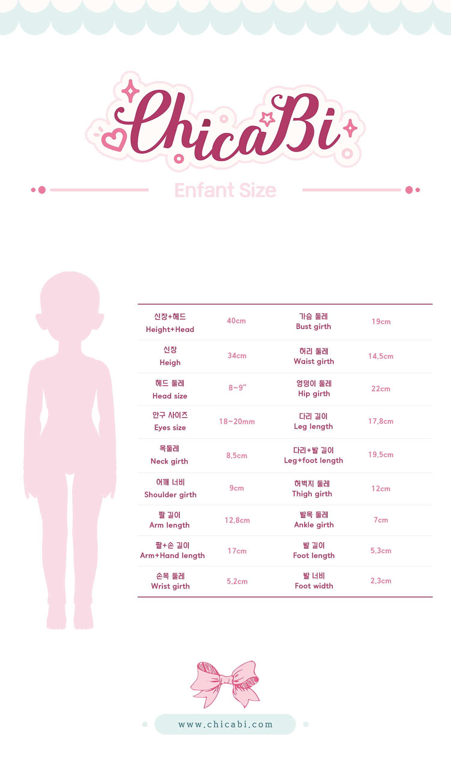 chicabi enfant 40 body
