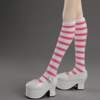 dollmore sd pink stripe knee socks