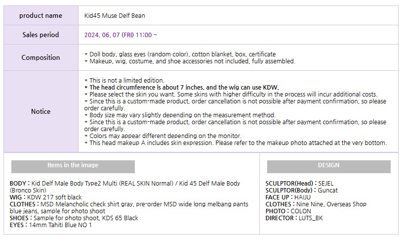 kid45 delf muse bean