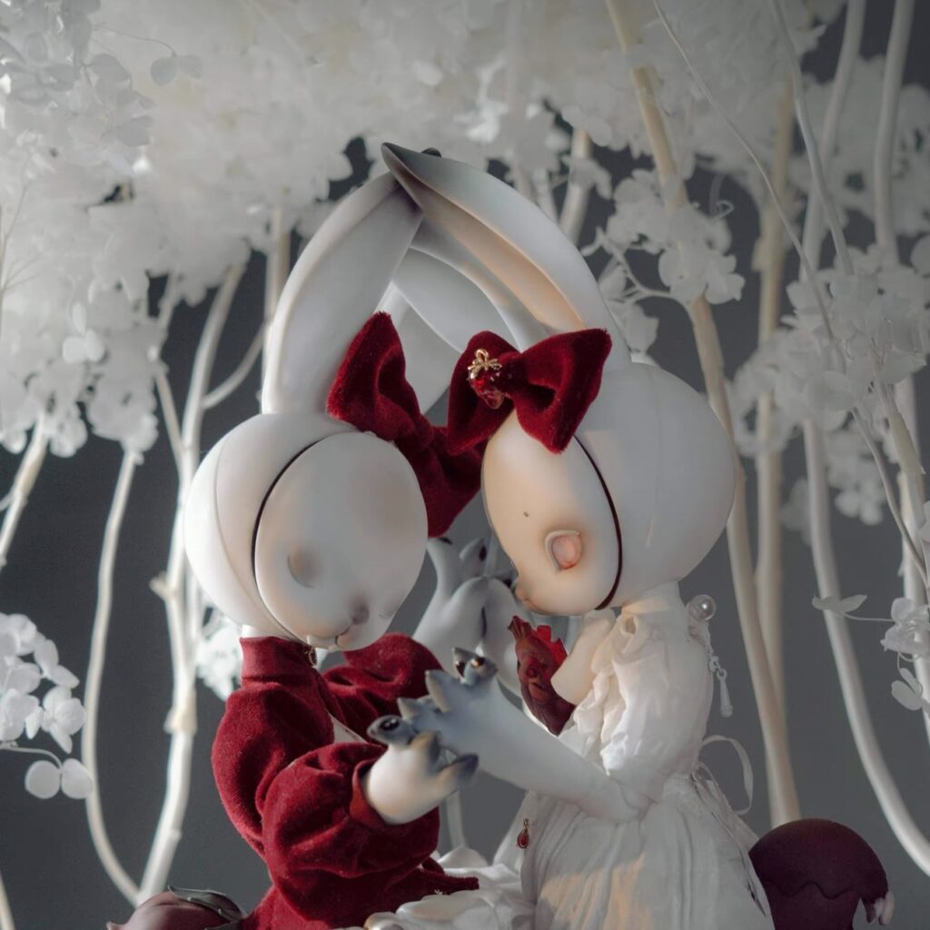 coral reef rabbit hidden face