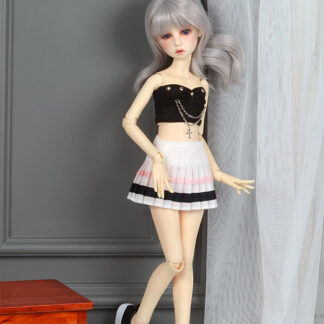 dollmore msd white pleated skirt