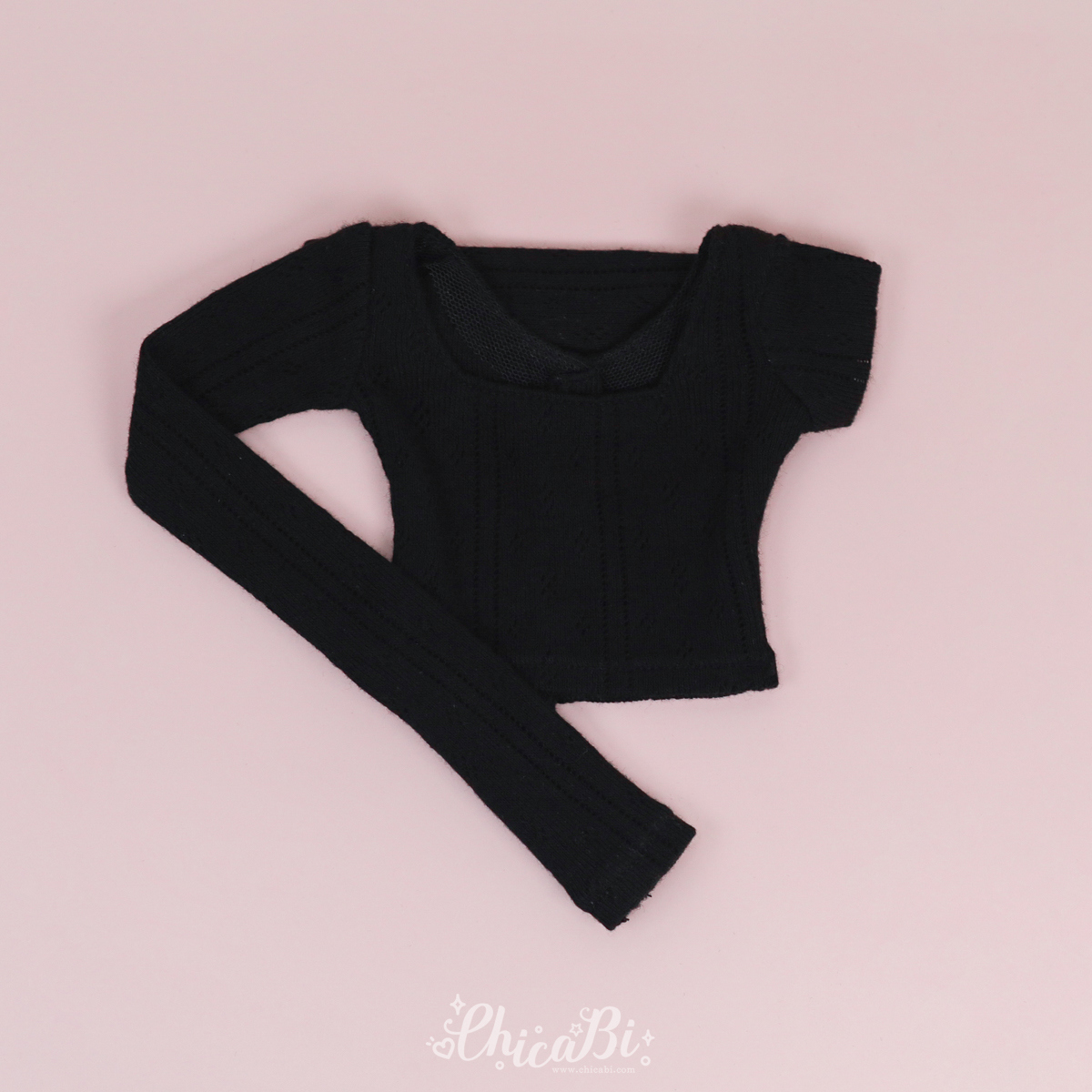 chicabi sd romantic punching crop top