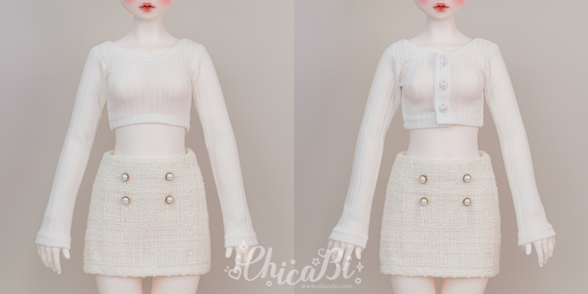 chicabi msd simple line crop top