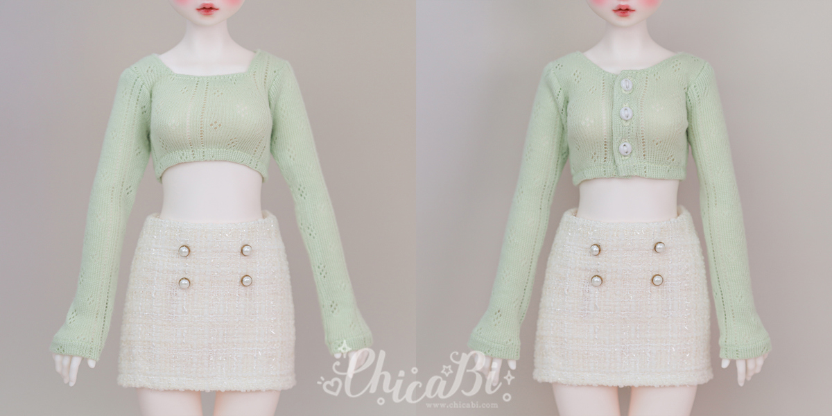 chicabi msd romantic punching crop top