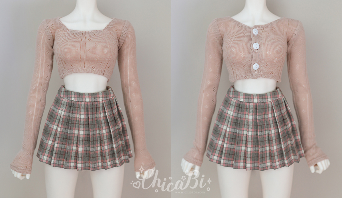 chicabi sd romantic punching crop top