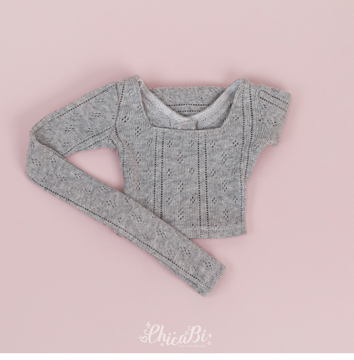 chicabi sd romantic punching crop top