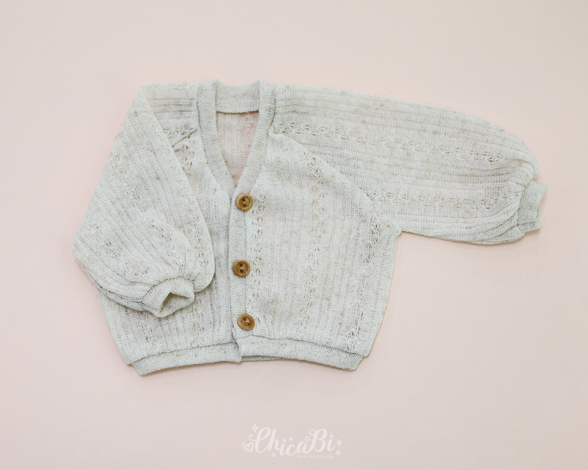 chicabi msd puff sleeve cardigan