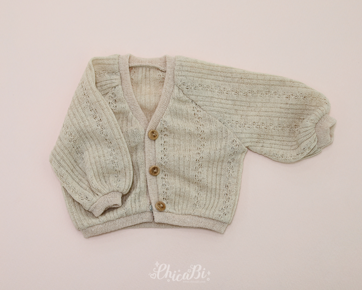 chicabi msd puff sleeve cardigan