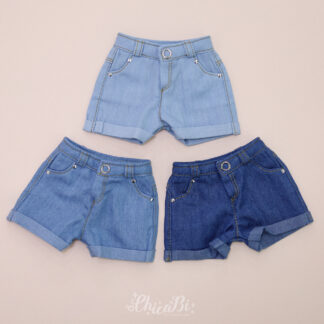 chicabi msd roll up denim shorts