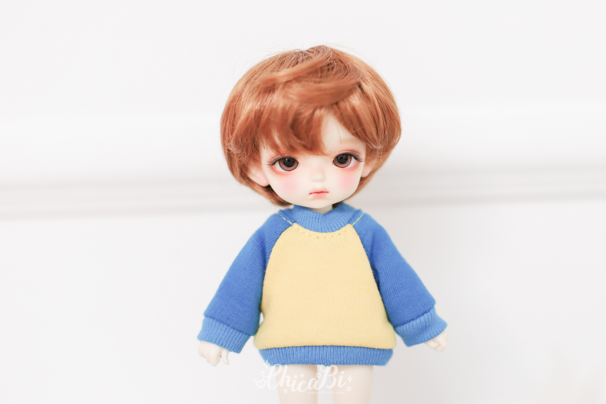 chicabi 16cm blue block sweatshirt