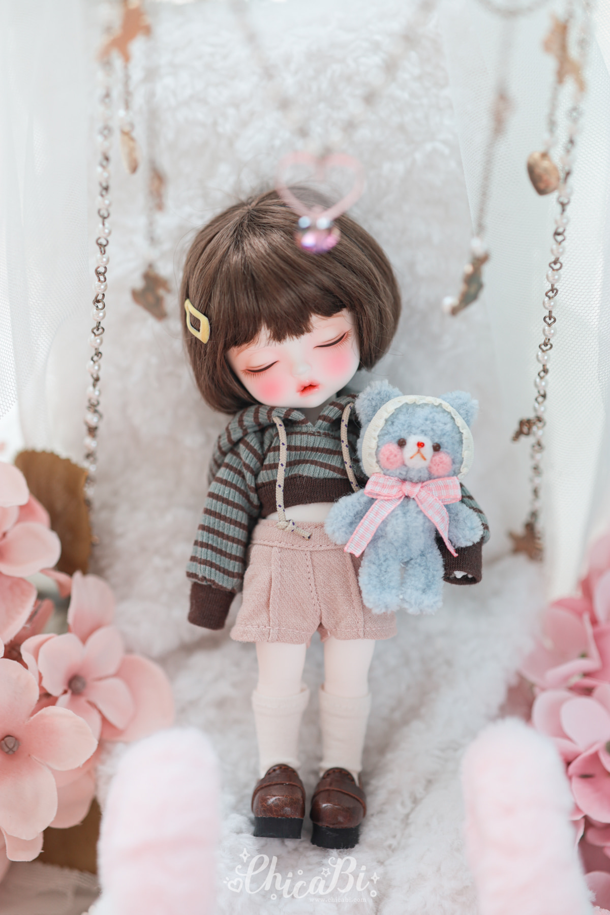 chicabi 16cm pintuck shorts