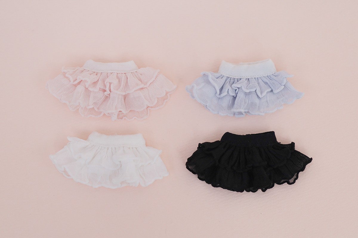 chicabi 16cm tiered ruffle skirt