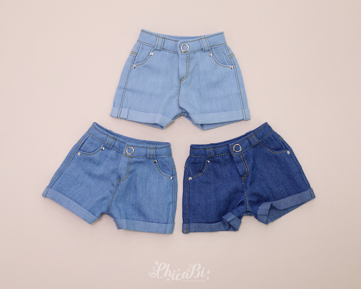 chicabi sd roll up denim shorts