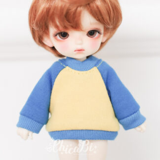 chicabi 16cm blue block sweatshirt