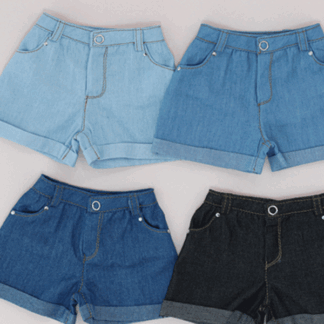 chicabi sd roll up denim shorts