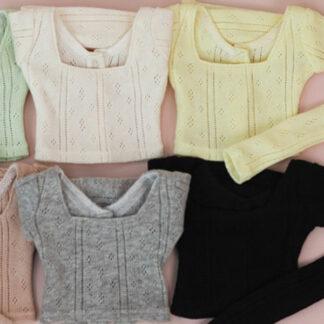 chicabi sd romantic punching crop top