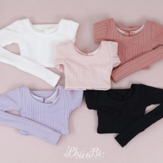chicabi sd simple line crop top