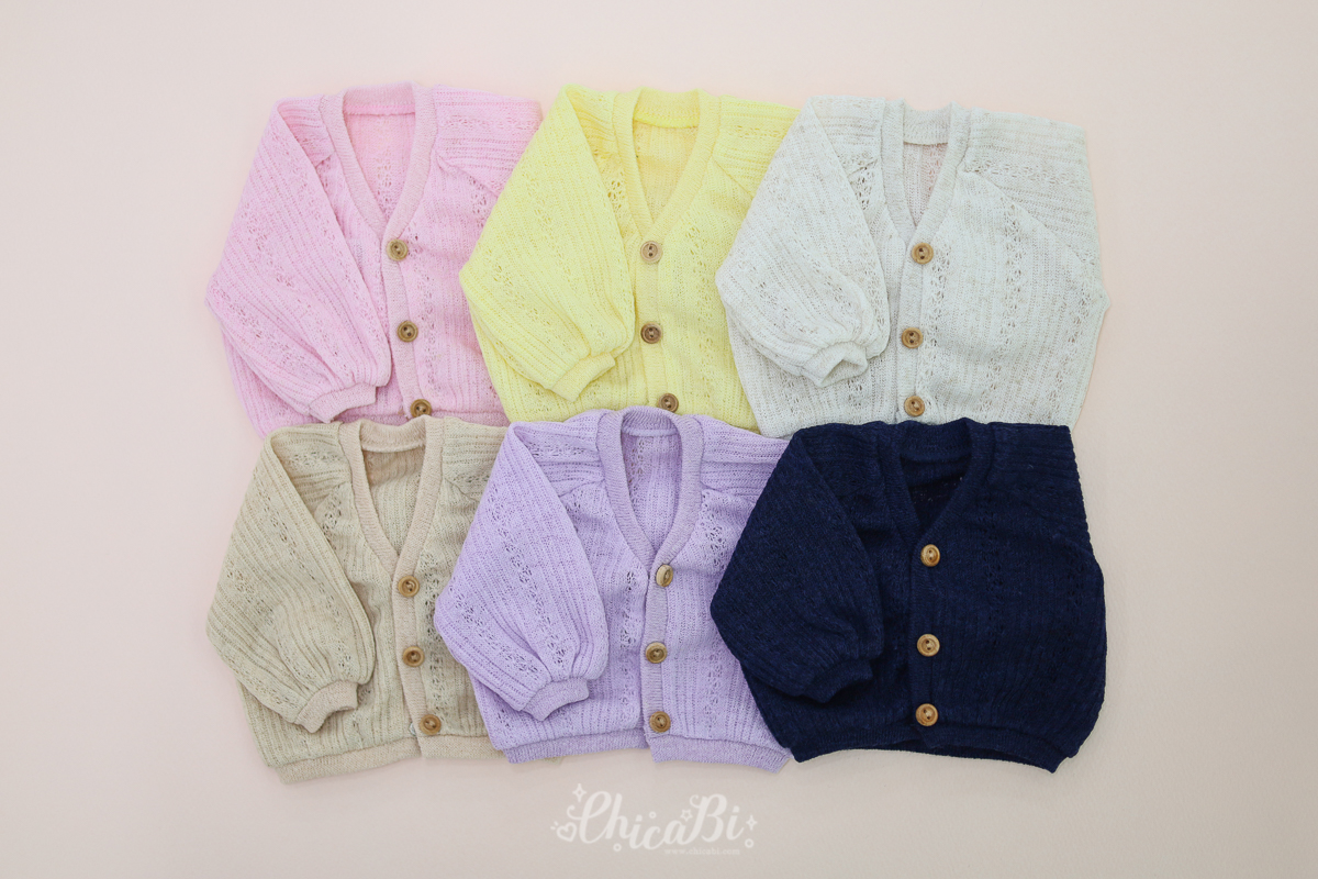 chicabi msd puff sleeve cardigan