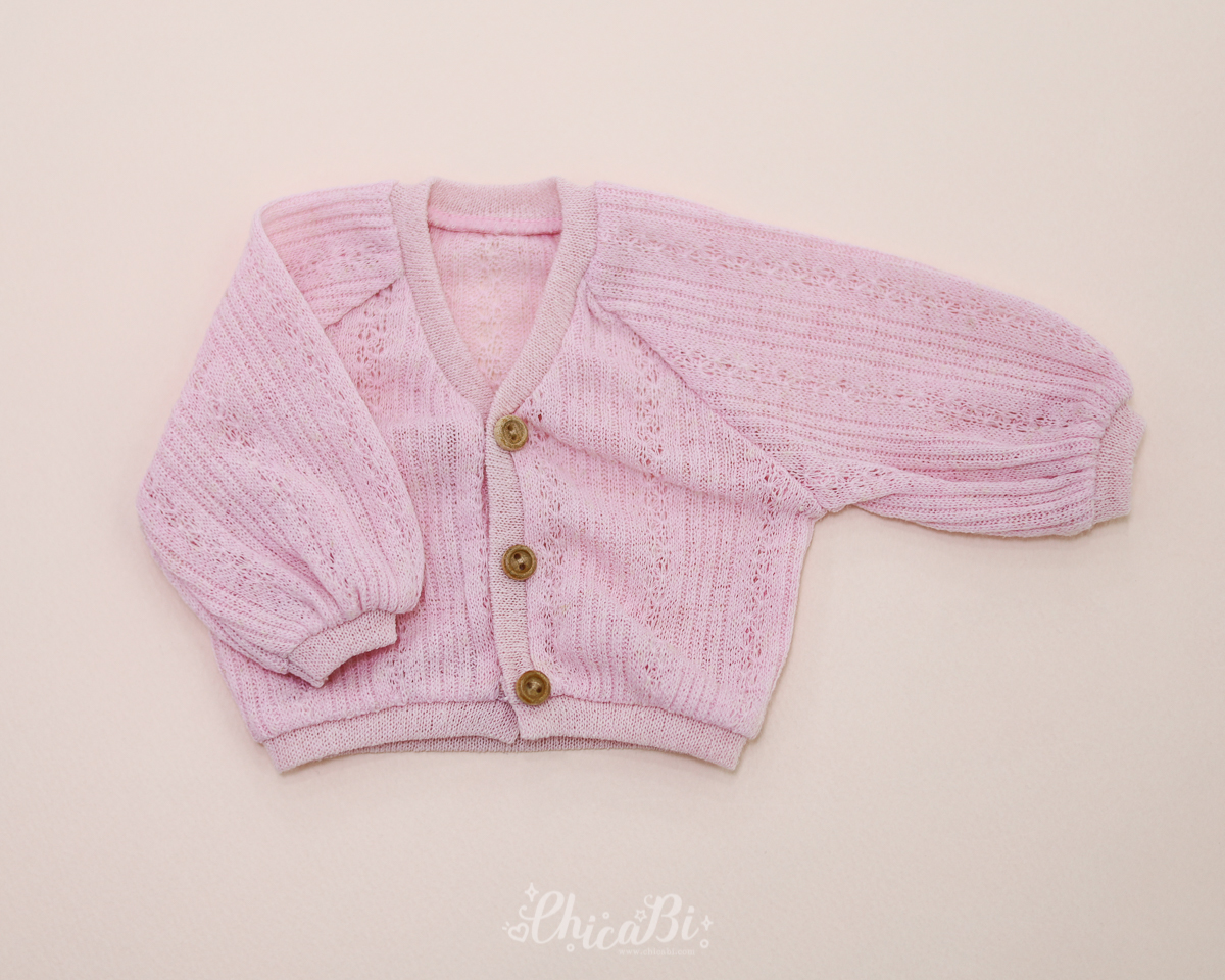 chicabi msd puff sleeve cardigan