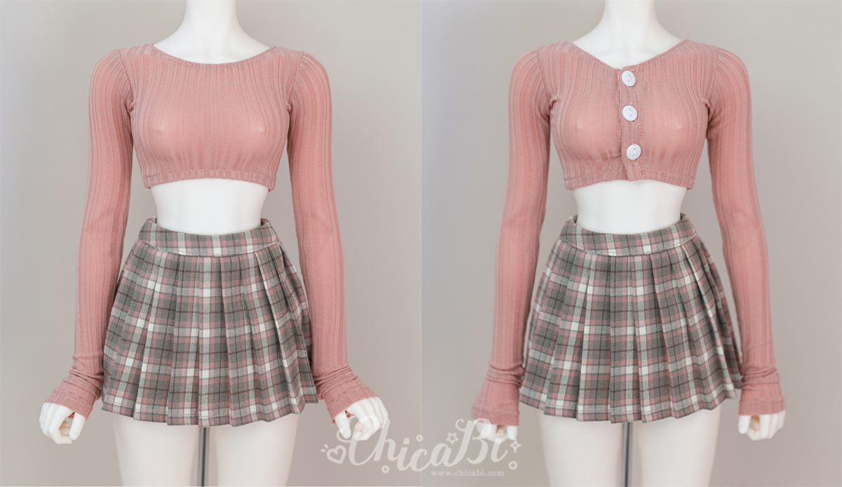 chicabi sd simple line crop top