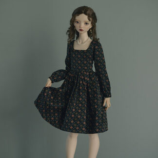 mask cat sd black silk dress