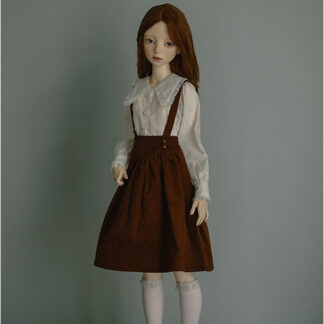 mask cat sd brown skirt and blouse
